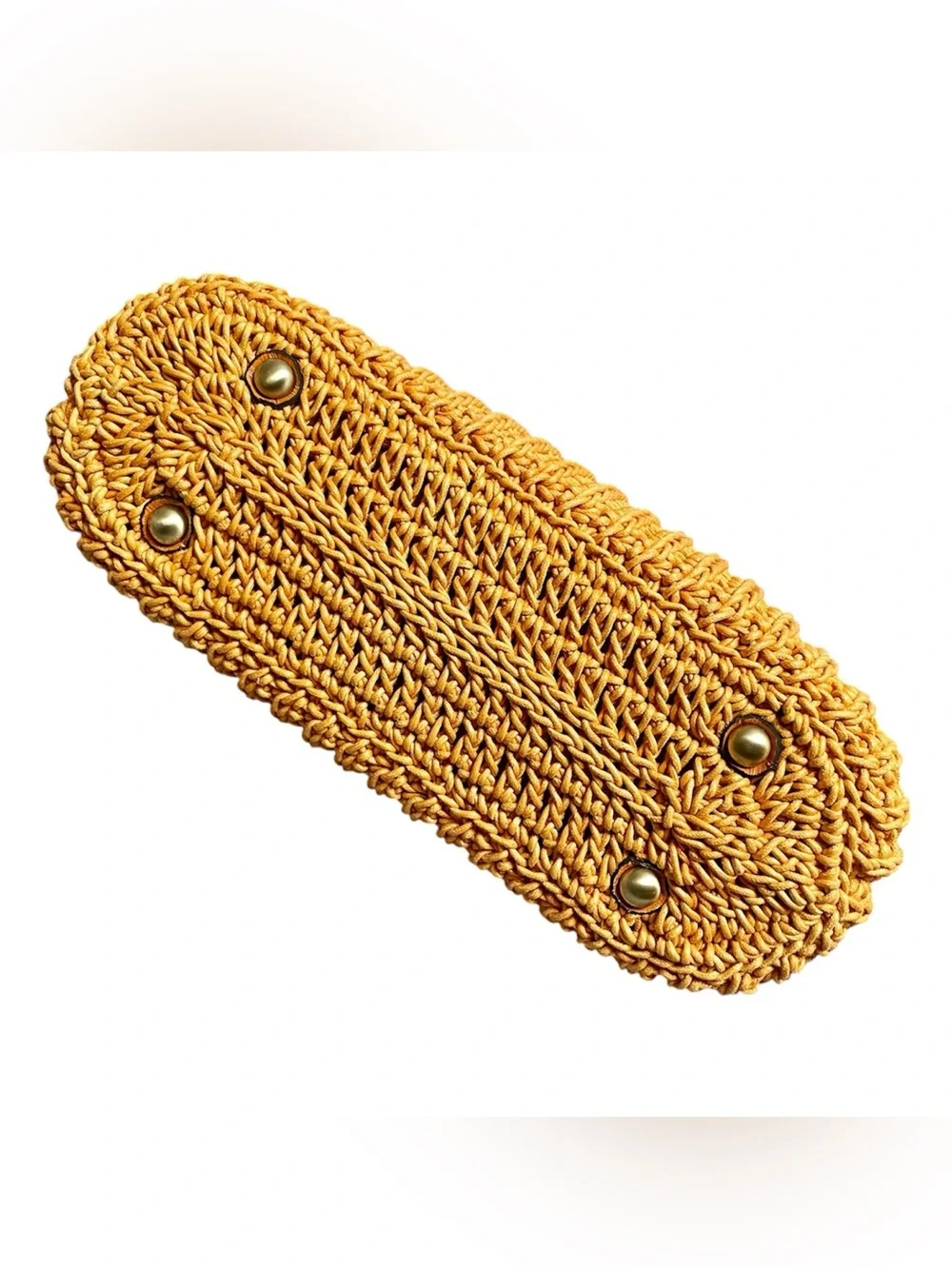 Patricia Nash Woven Top Handle Crossbody in Mustard Yellow